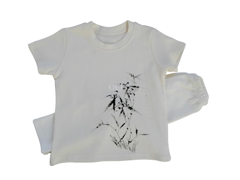 Ink painting short sleeve cotton infant underwear