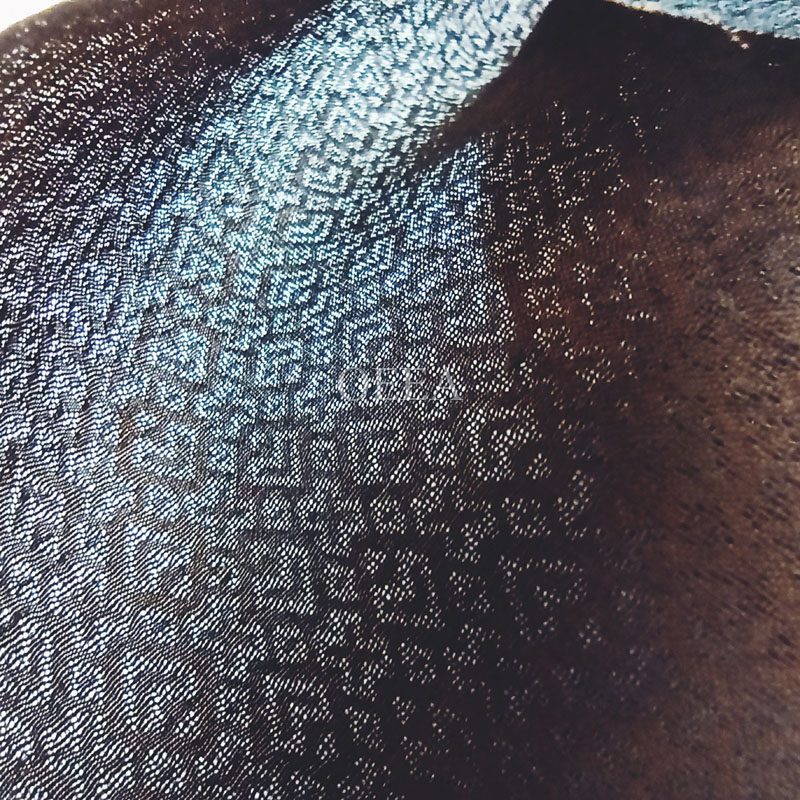 万字纹莨纱100%桑蚕丝传统香云纱面料