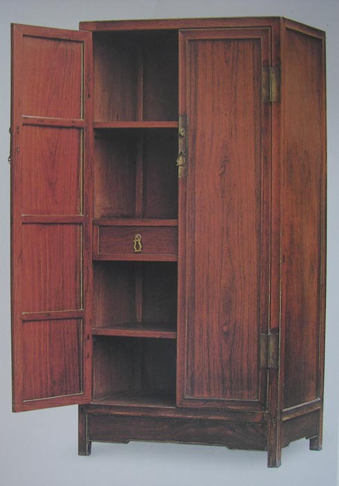 Chinese Rosewood Square-Corner Cabinet