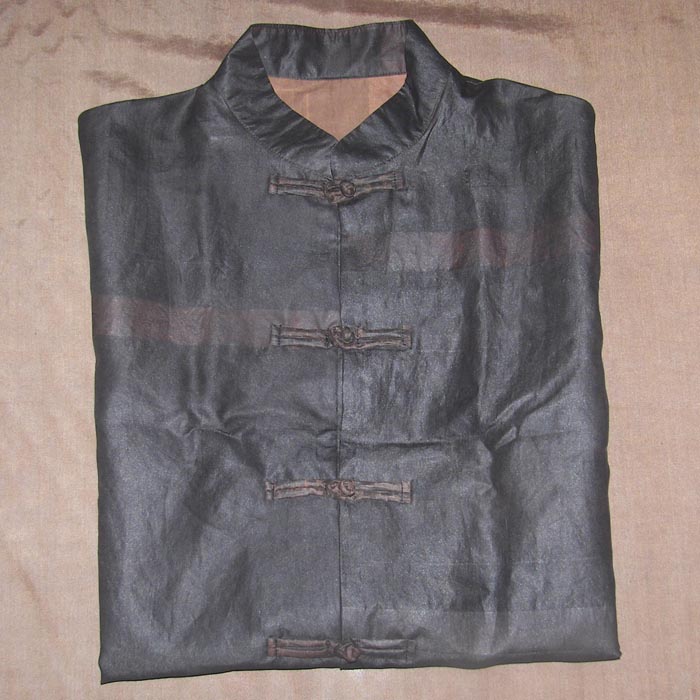 Silk short sleeve men tang suit