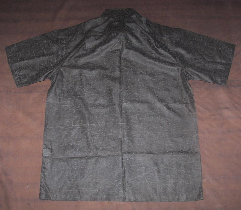 Victory pattern Xiangyunsha silk men short sleeved shirt