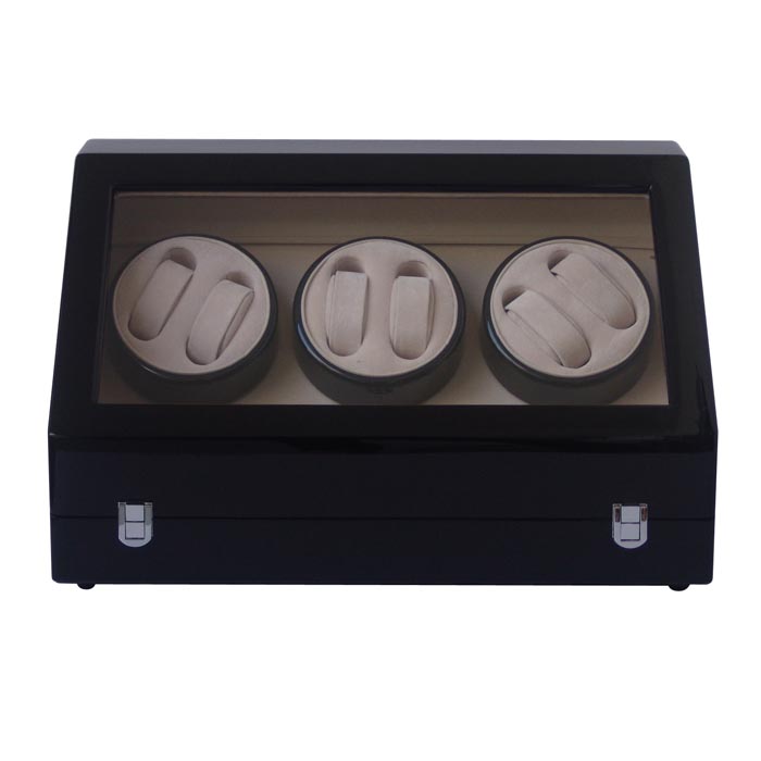 Six watch winders with 8 watch cases