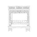 Rosewood Ming dynasty canopy bed